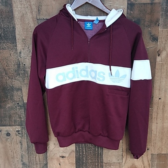 adidas Sweaters - Adidas Maroon Pullover Sweater
